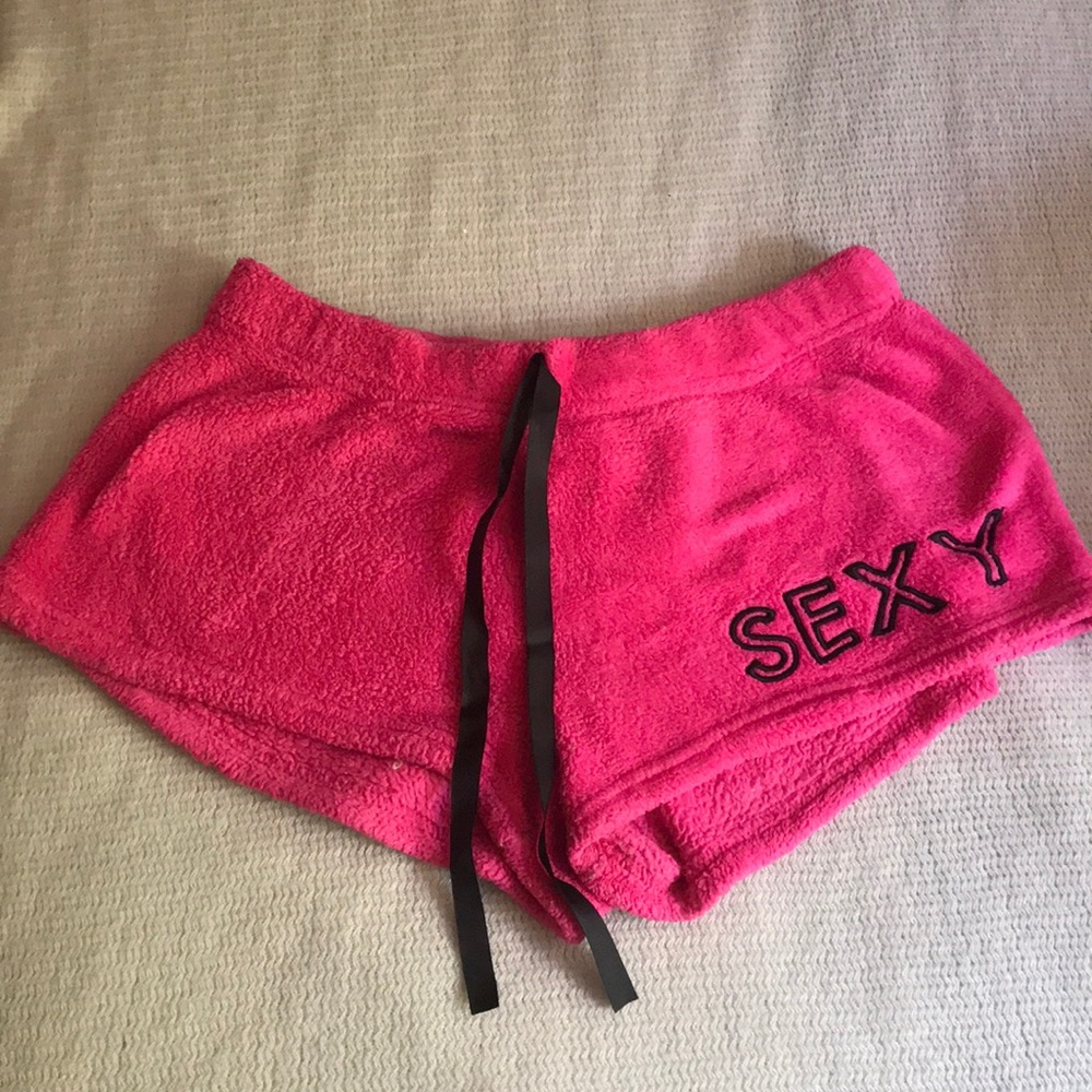 Fuzzy pajama shorts
